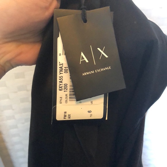 Armani Exchange tuxedo jumpsuit NWT Sz 6 - Picture 6 of 8